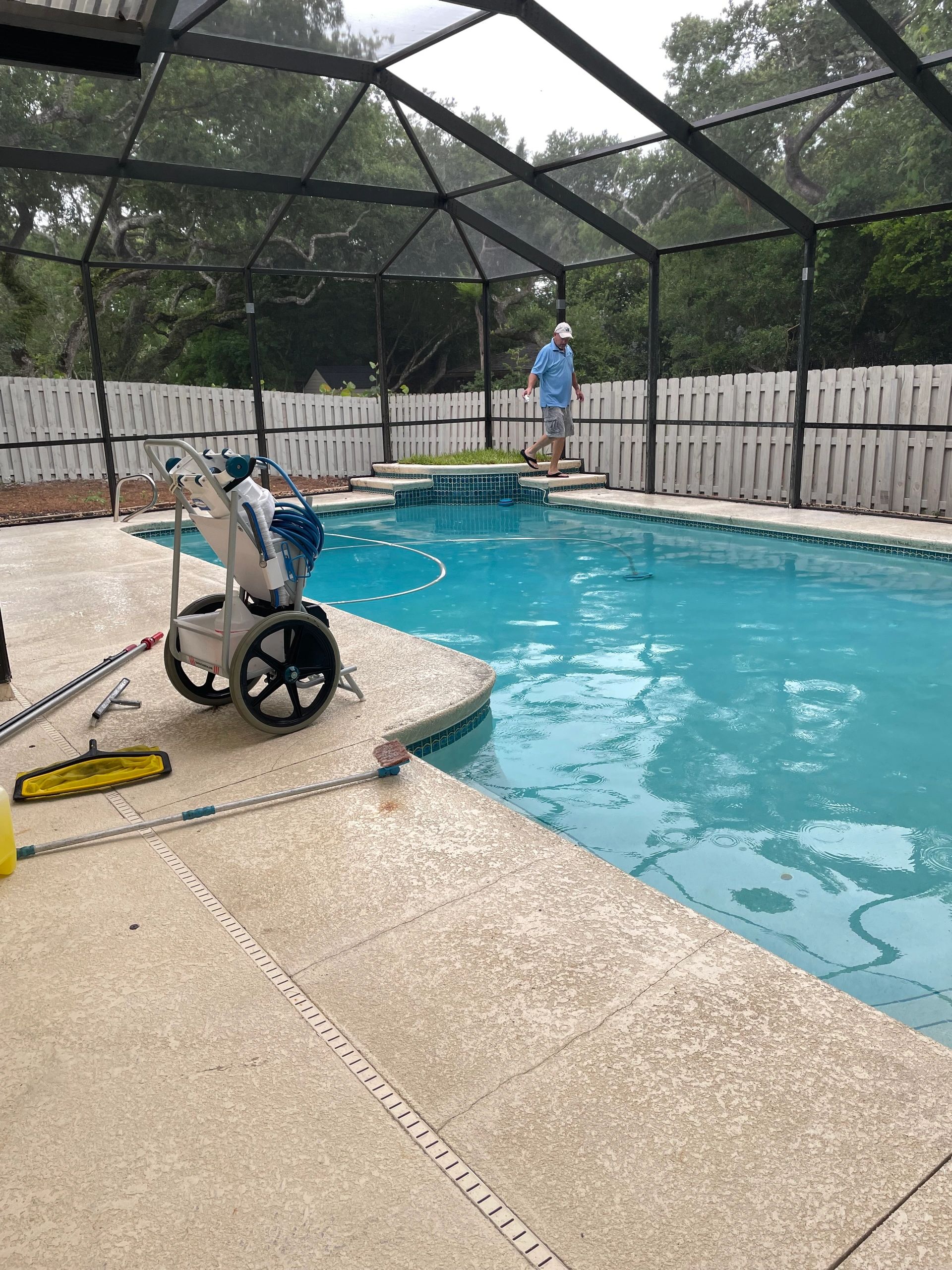 Happy pool maintained by Complete Pools Plus